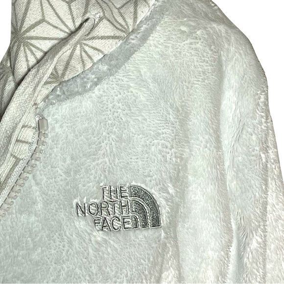 NORTH FACE Women’s Reversible Cotton Polar Fleece Hoodie Jacket Size L Gorpcore - Picture 7 of 11